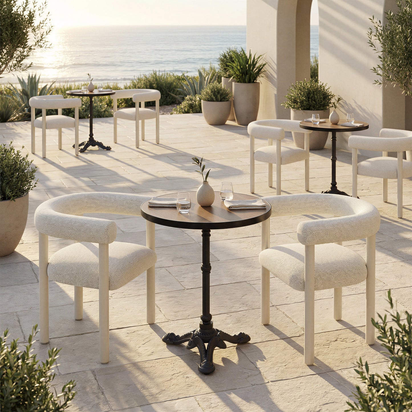 Sunbath White Outdoor Dining Chair (Set of 2) - Ornate Home