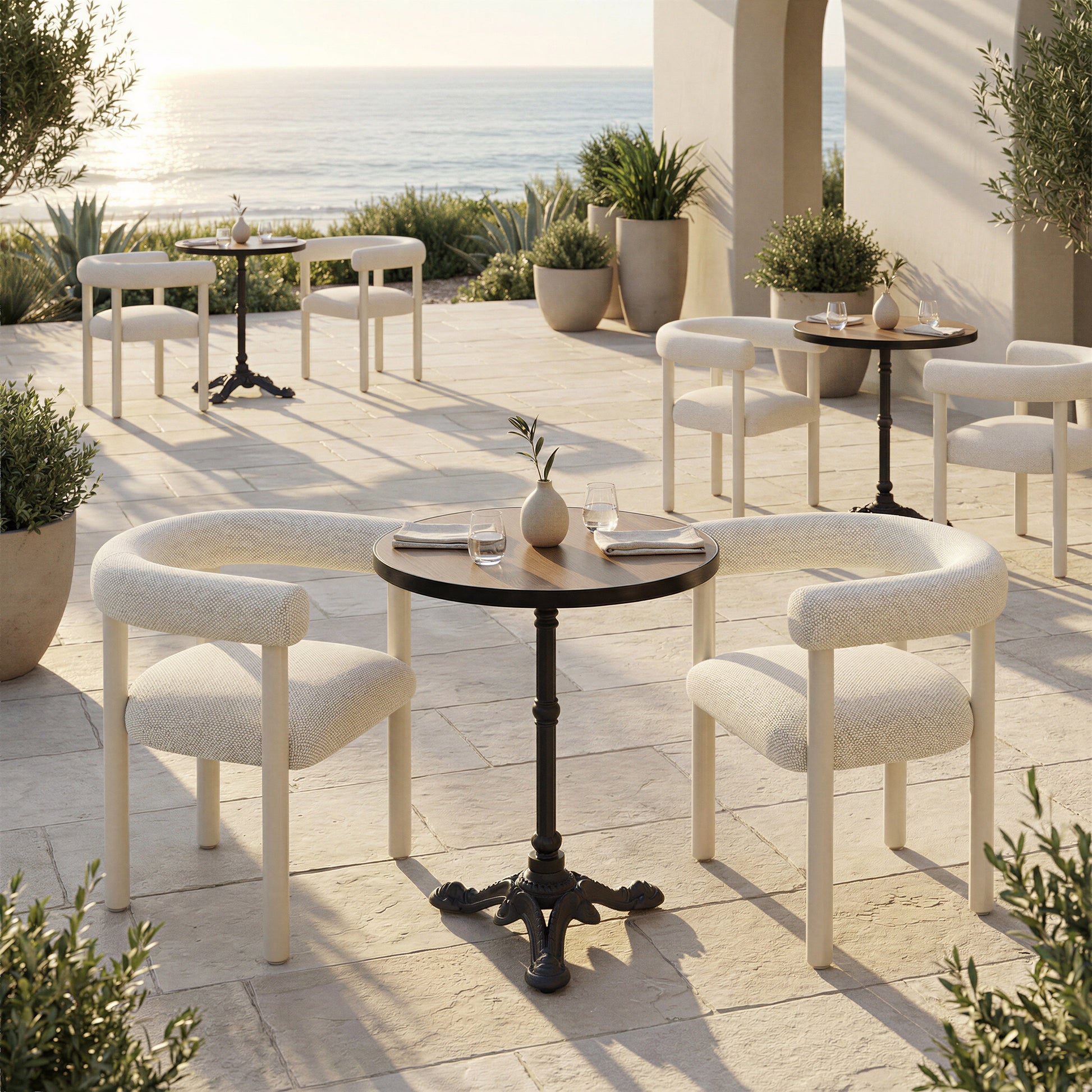 Sunbath White Outdoor Dining Chair (Set of 2) - Ornate Home