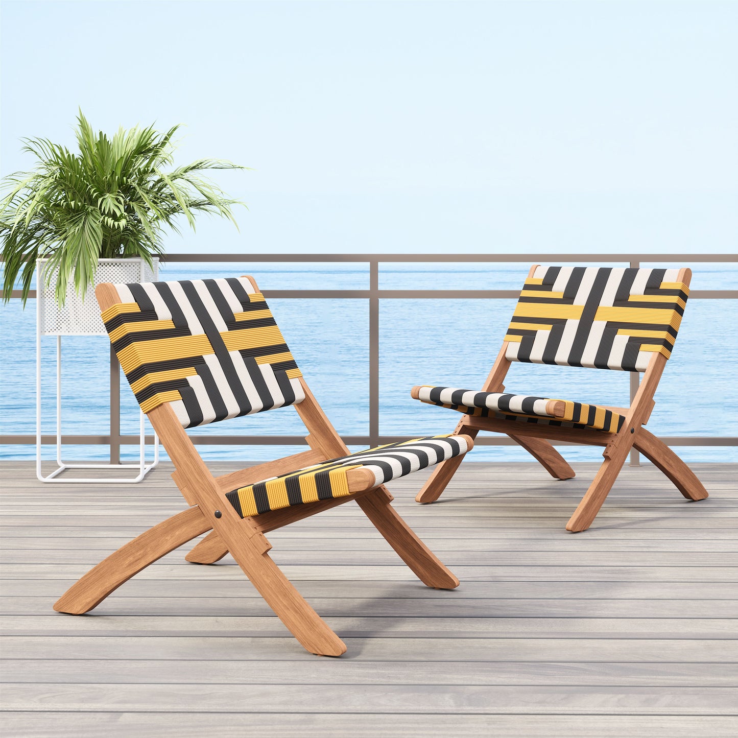 Sunbeam Multicolor Outdoor Lounge Chair - Ornate Home