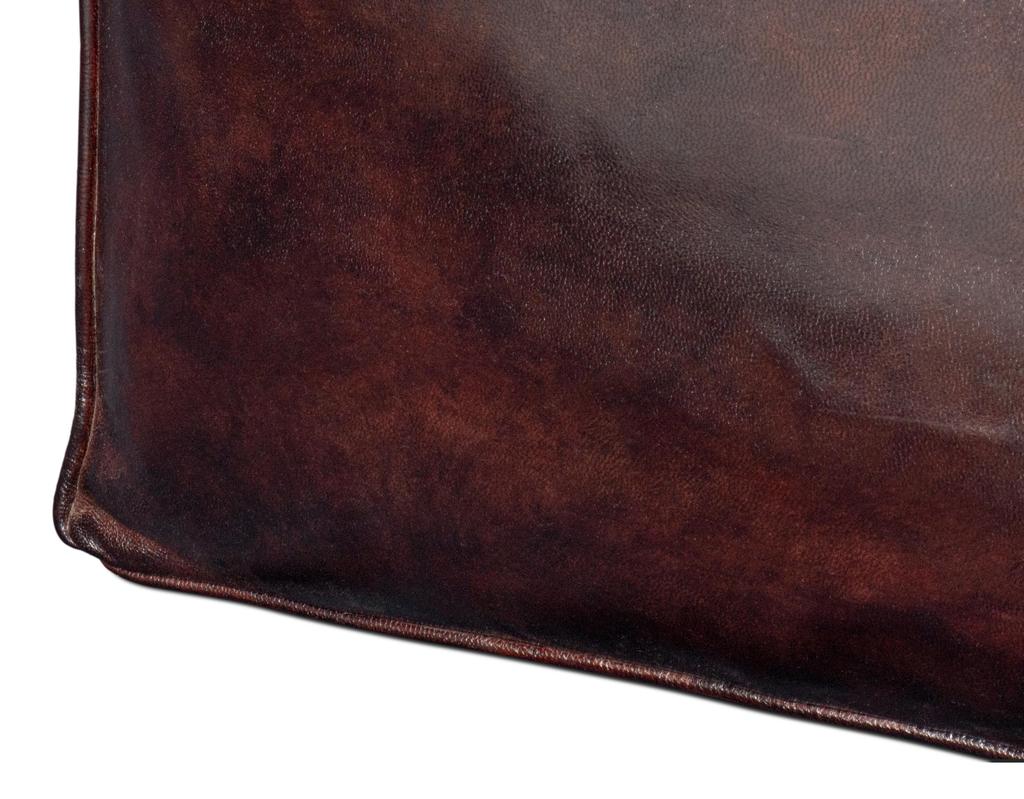 Sunday Afternoon Brown Leather Cube - Ornate Home