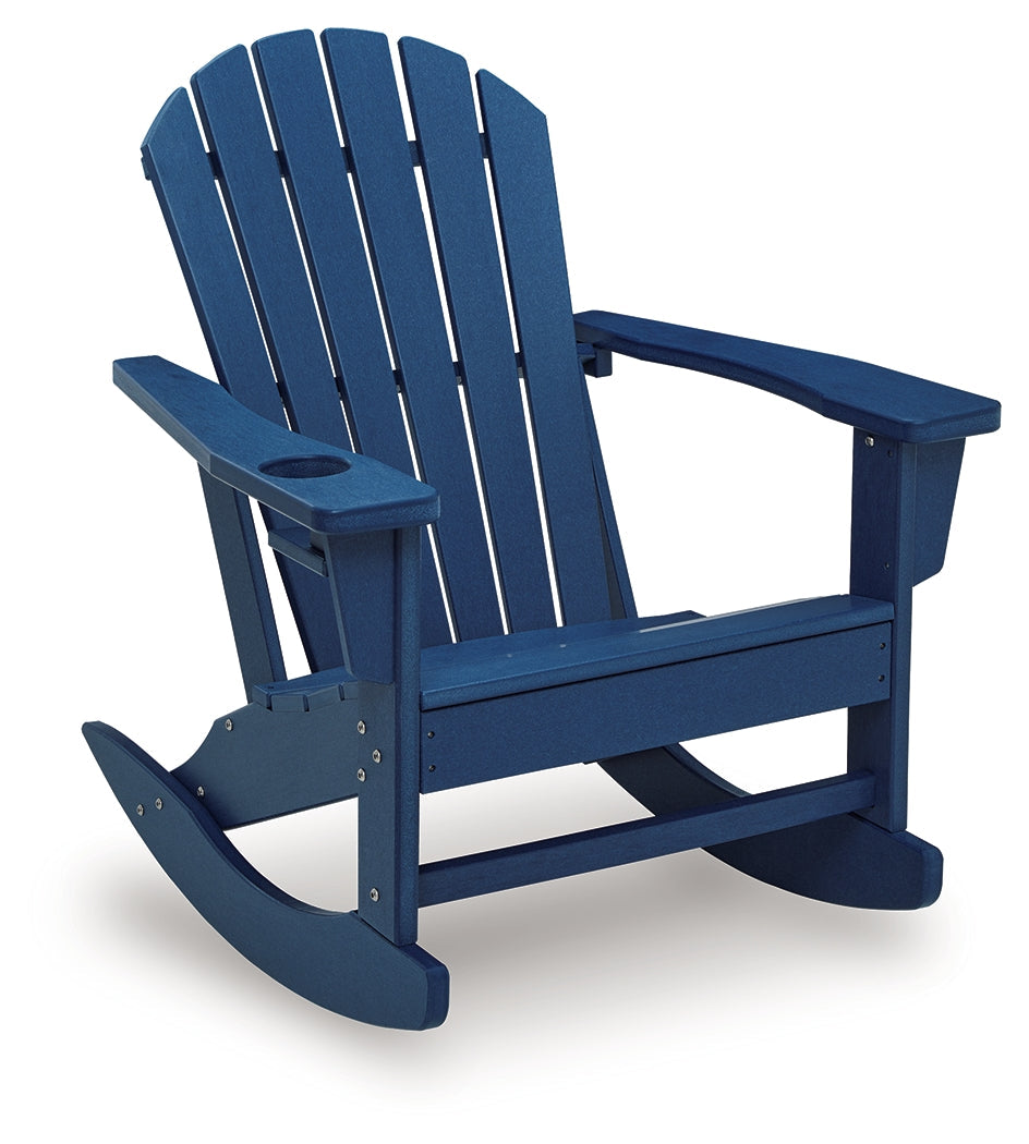 Sundown Shores Blue Rocking Chair- Viva Furn