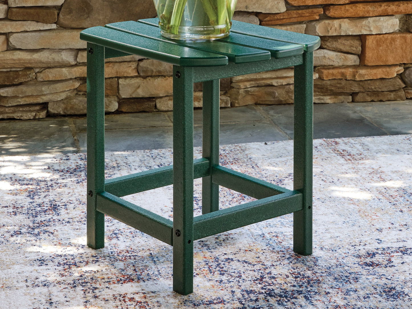 Sundown Shores Green Rectangular End Table- Viva Furn