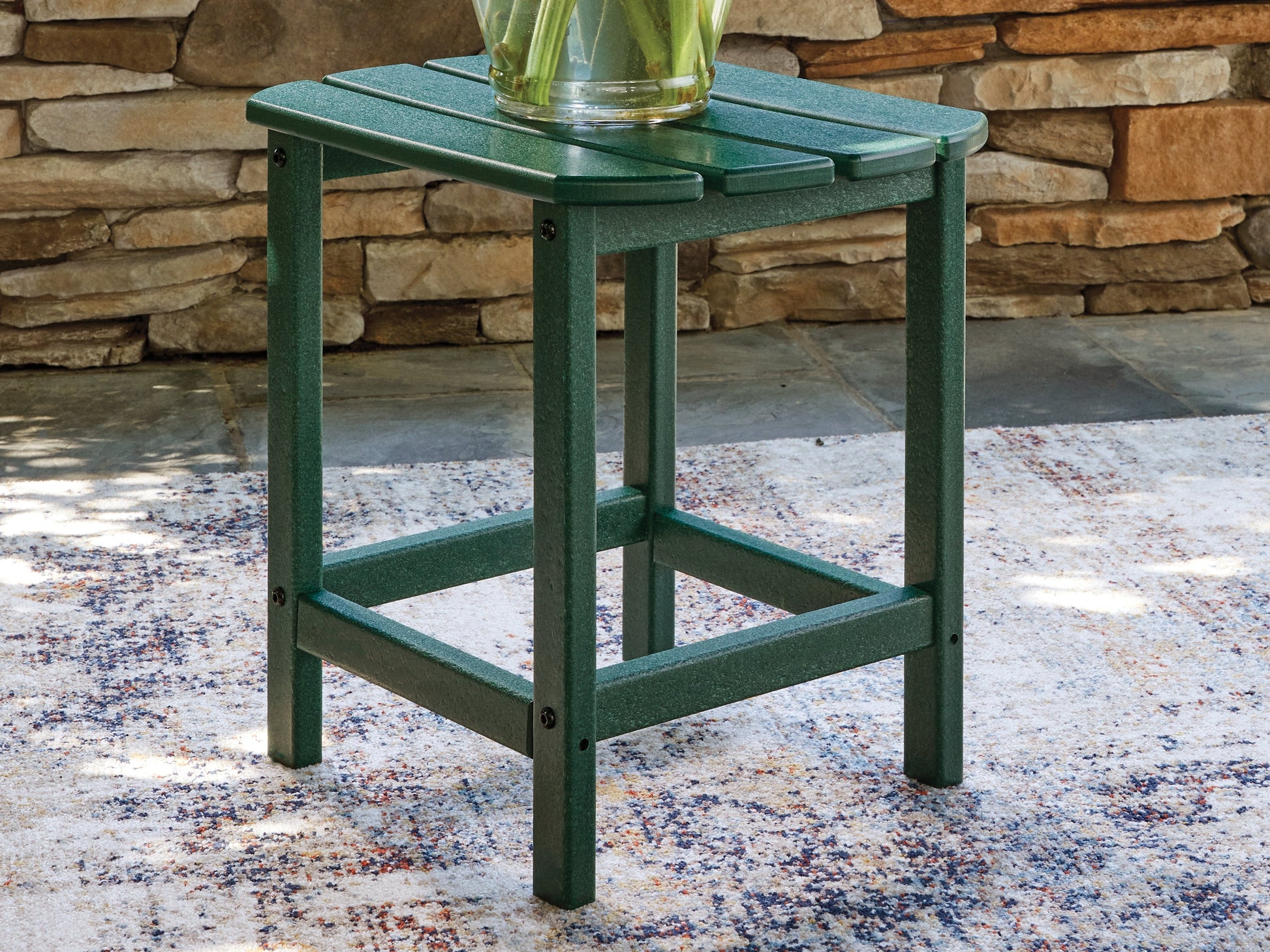 Sundown Shores Green Rectangular End Table- Viva Furn