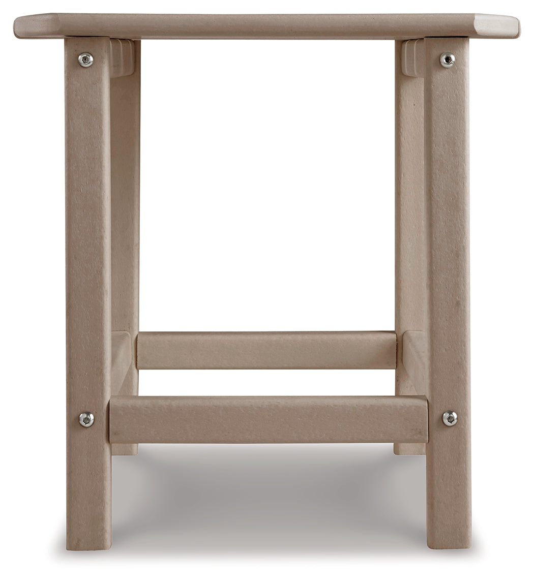 Sundown Treasure Driftwood 4 Adirondack Chairs & Outdoor End Table- Viva Furn