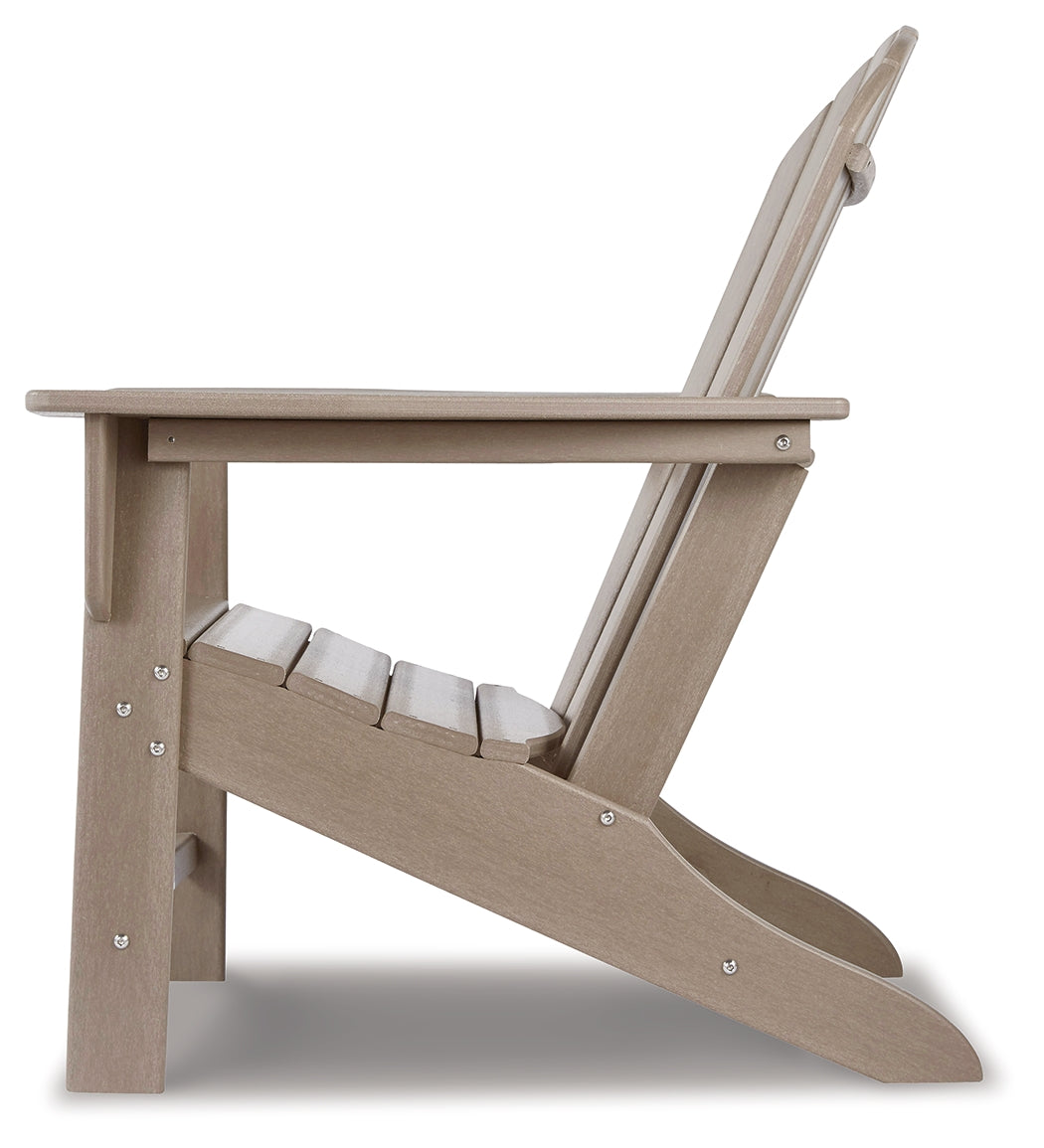 Sundown Treasure Driftwood 4 Adirondack Chairs & Outdoor End Table- Viva Furn