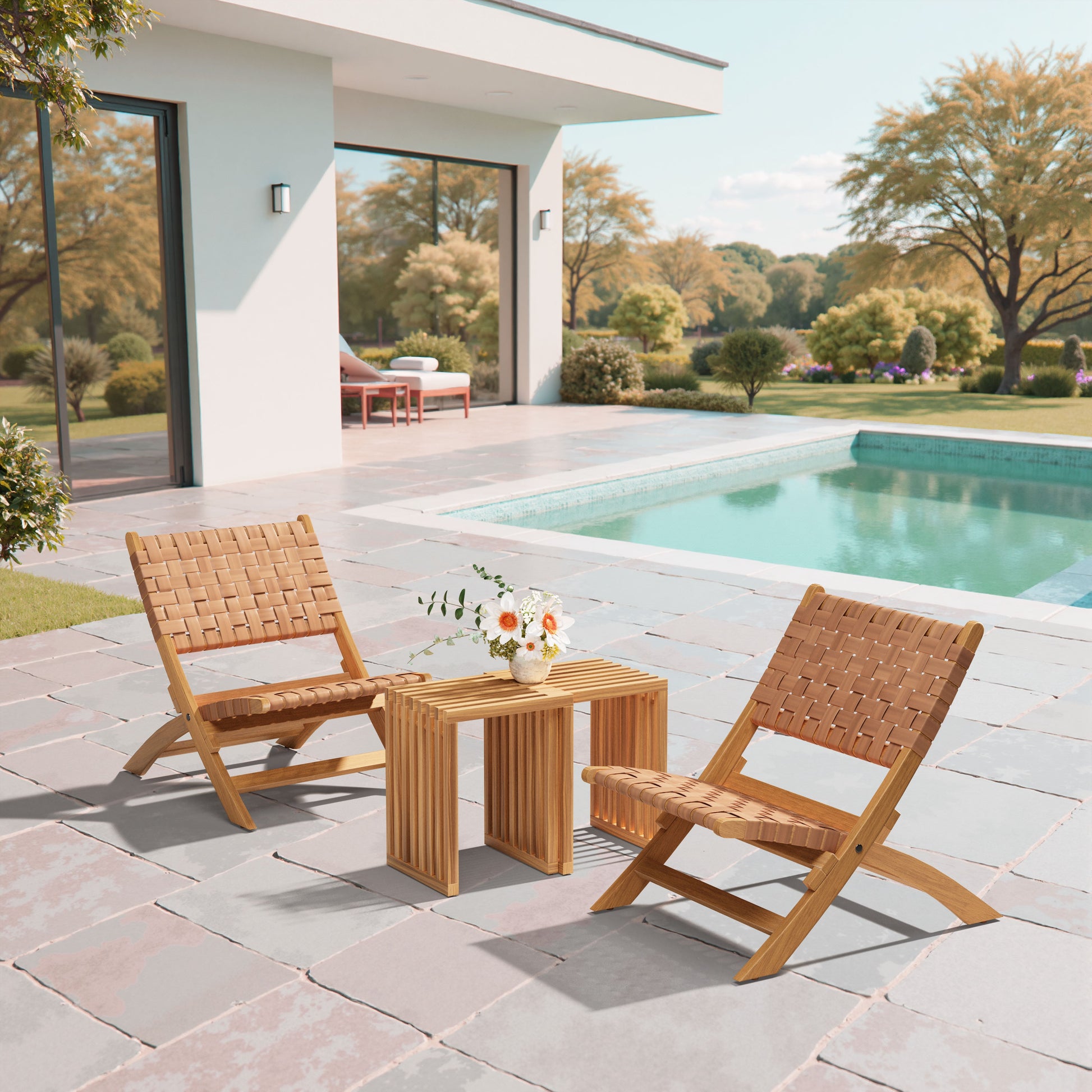 Sunflare Brown Outdoor Lounge Chair - Ornate Home