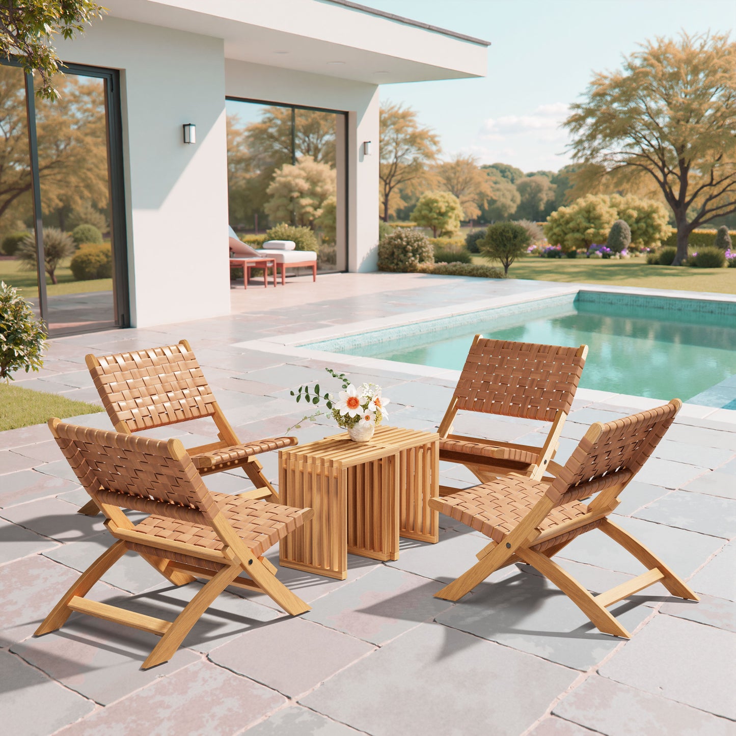 Sunflare Brown Outdoor Lounge Chair - Ornate Home