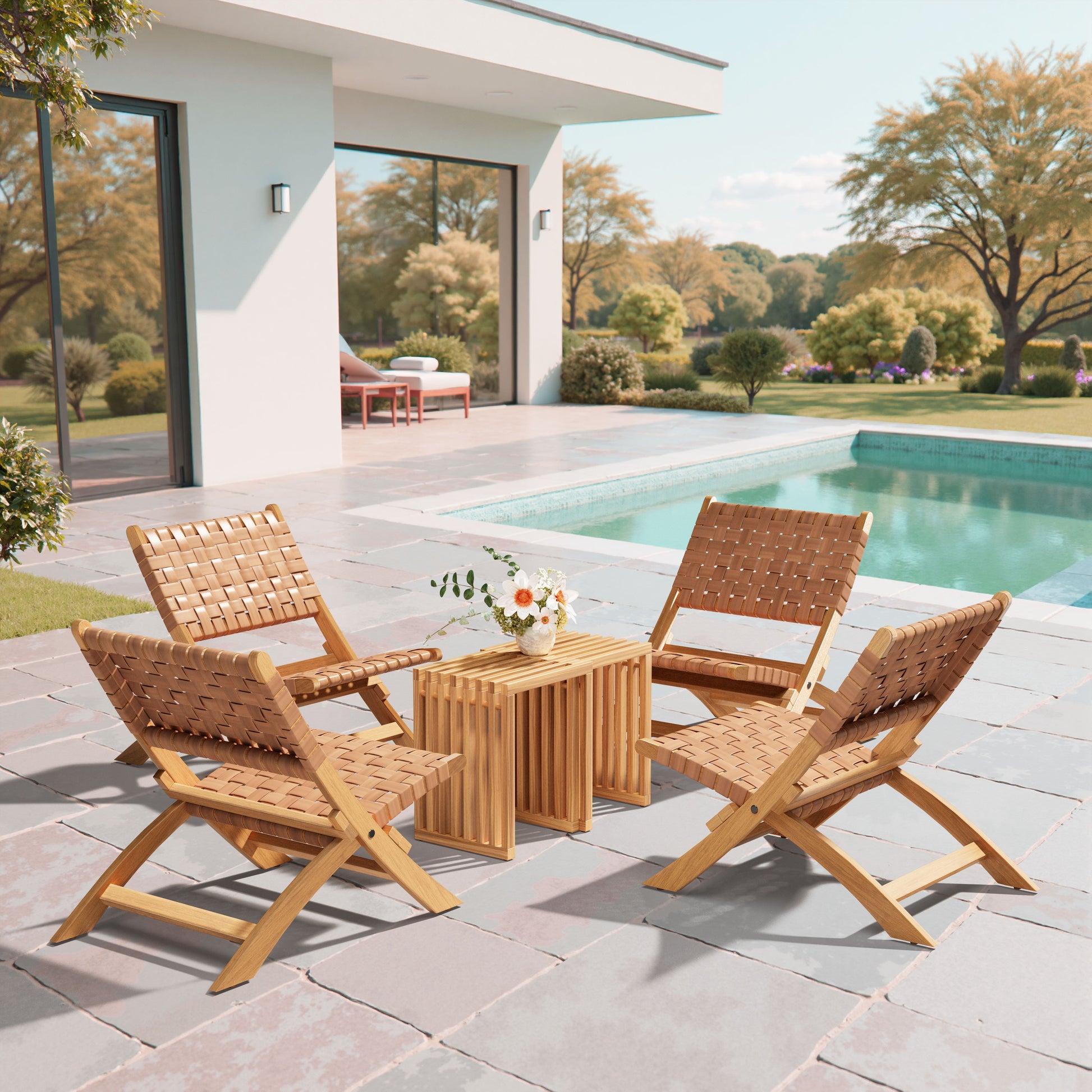Sunflare Brown Outdoor Lounge Chair - Ornate Home