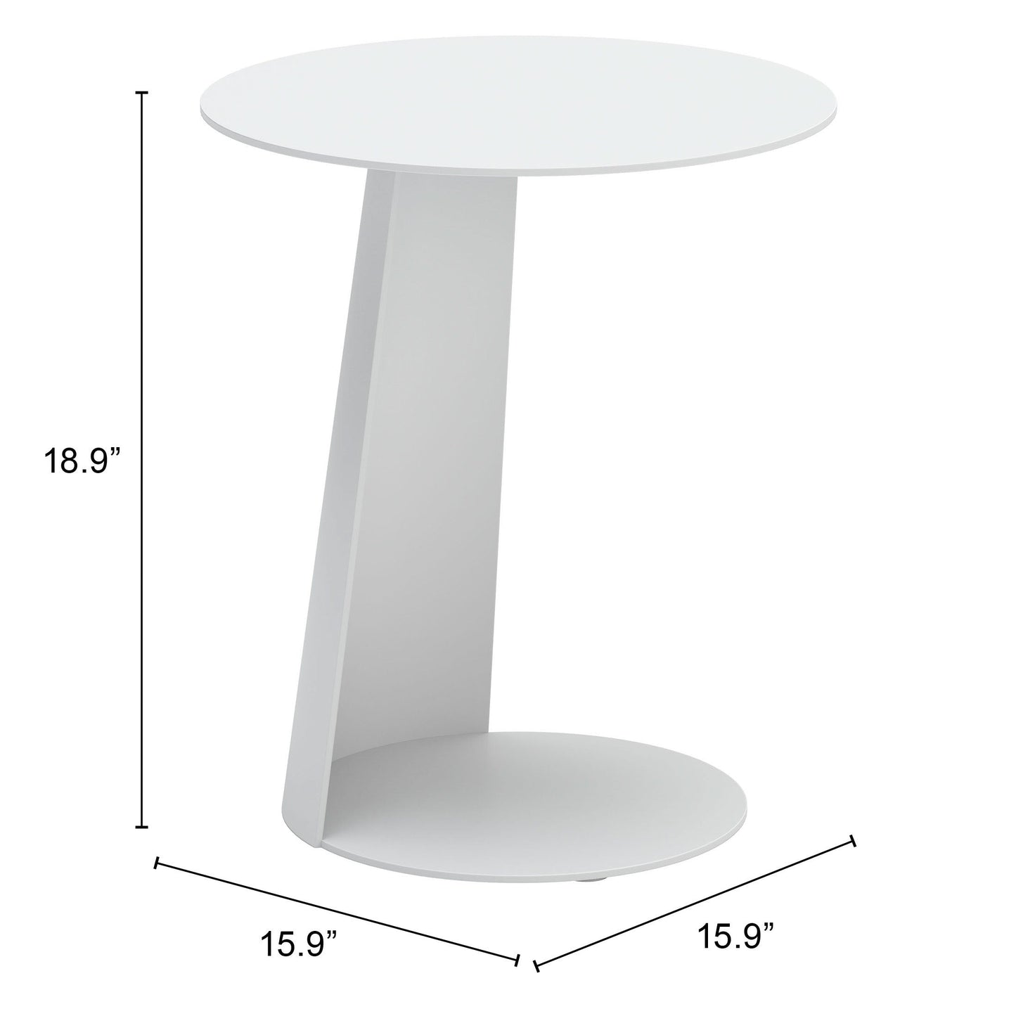 Sunny Isles White Outdoor Side Table - Ornate Home