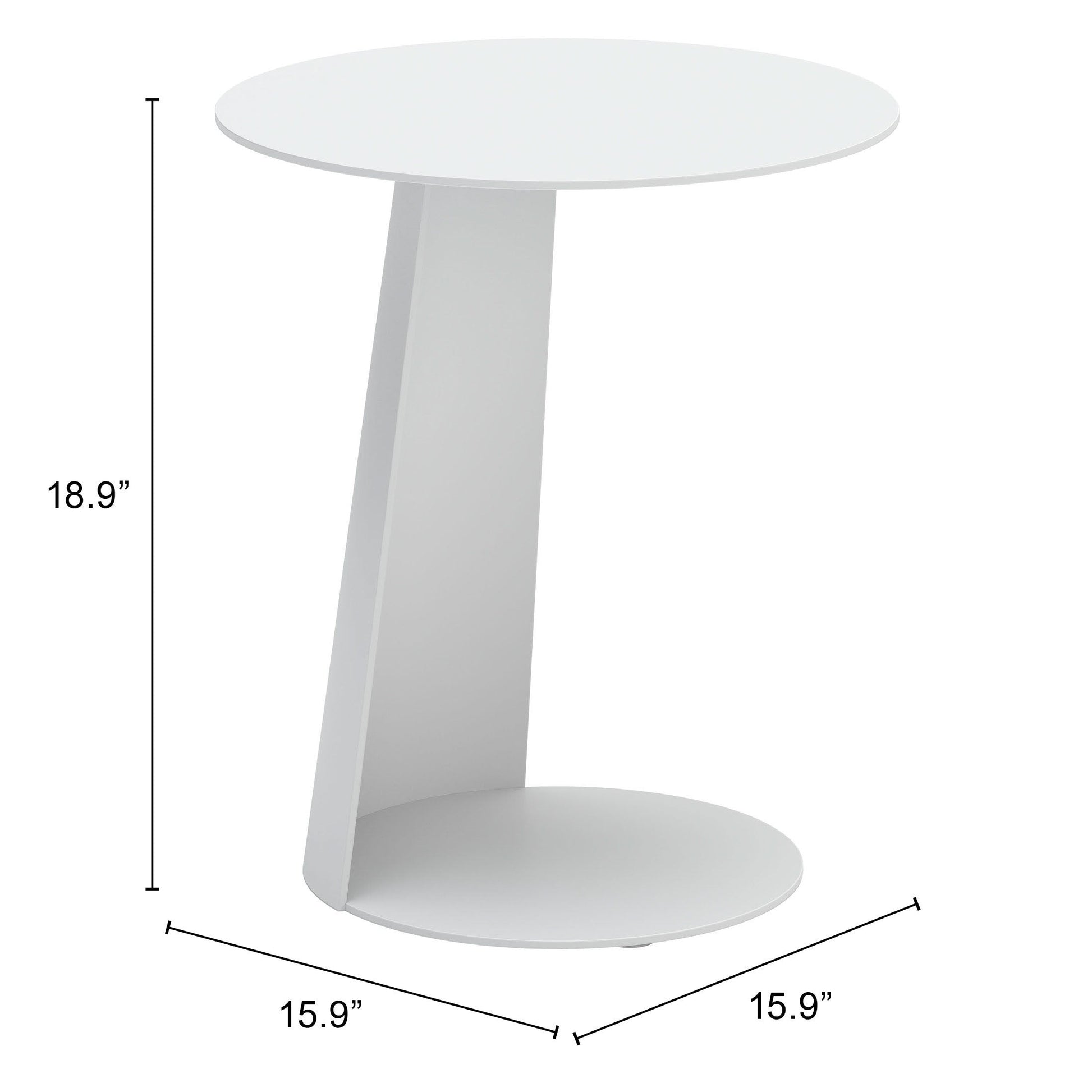 Sunny Isles White Outdoor Side Table - Ornate Home