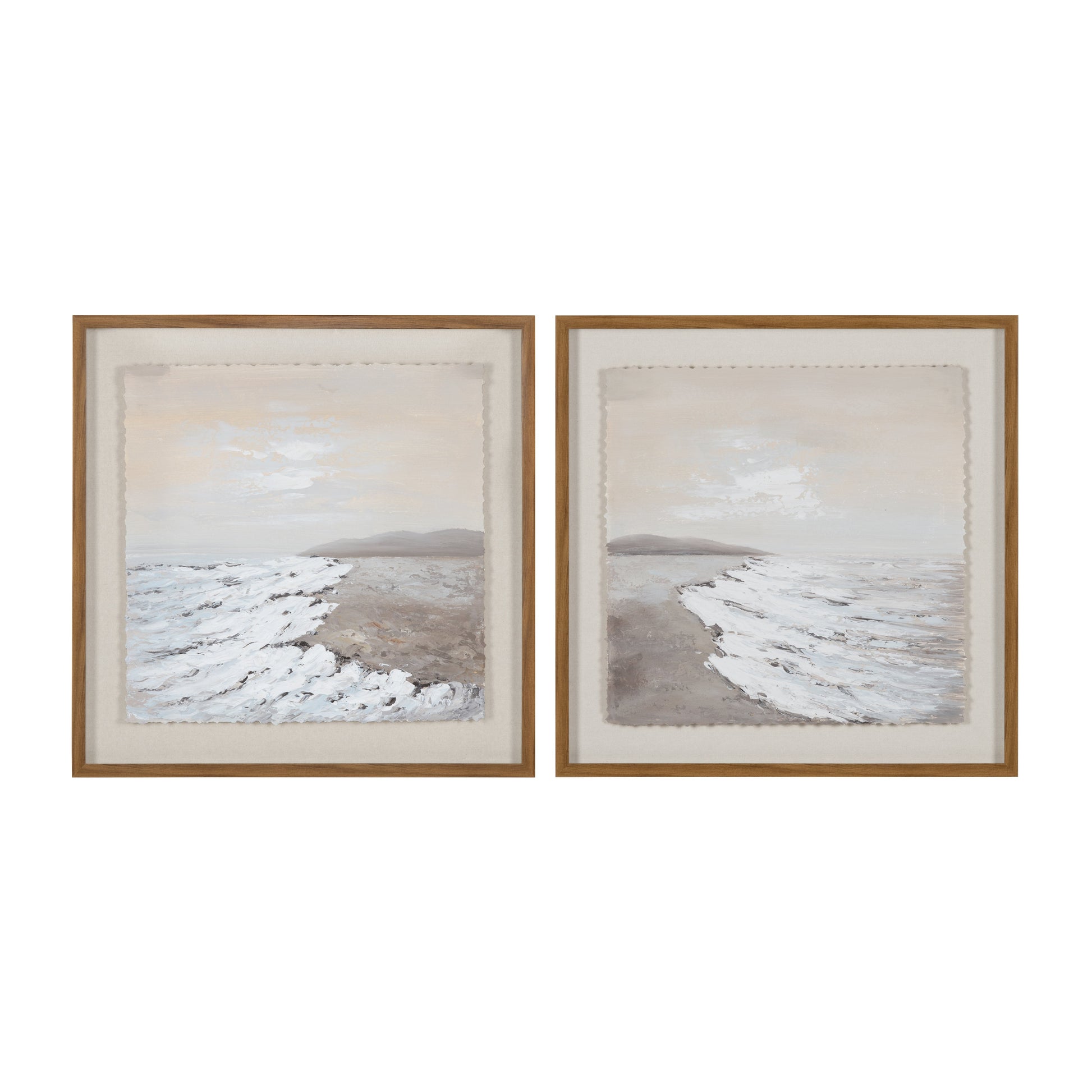 Sunny Shore 2 Brown/White Wall Art - Ornate Home