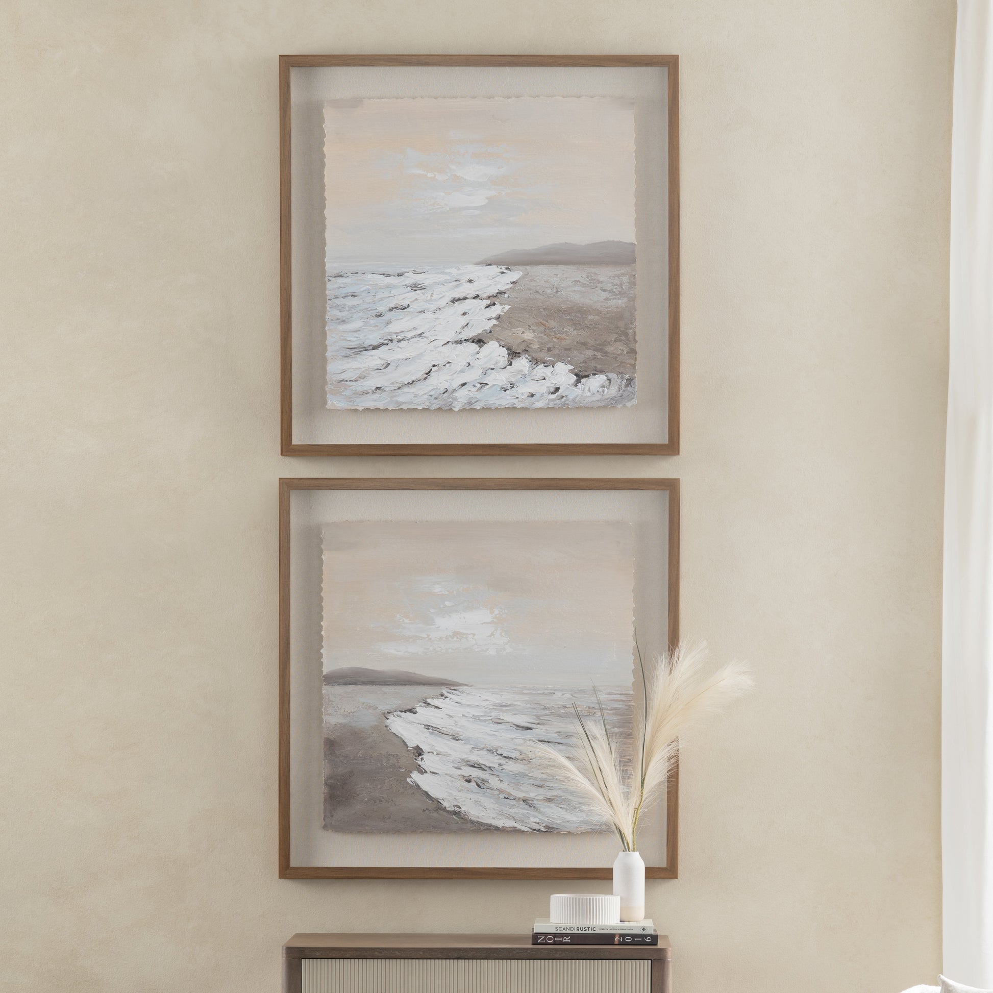 Sunny Shore 2 Brown/White Wall Art - Ornate Home