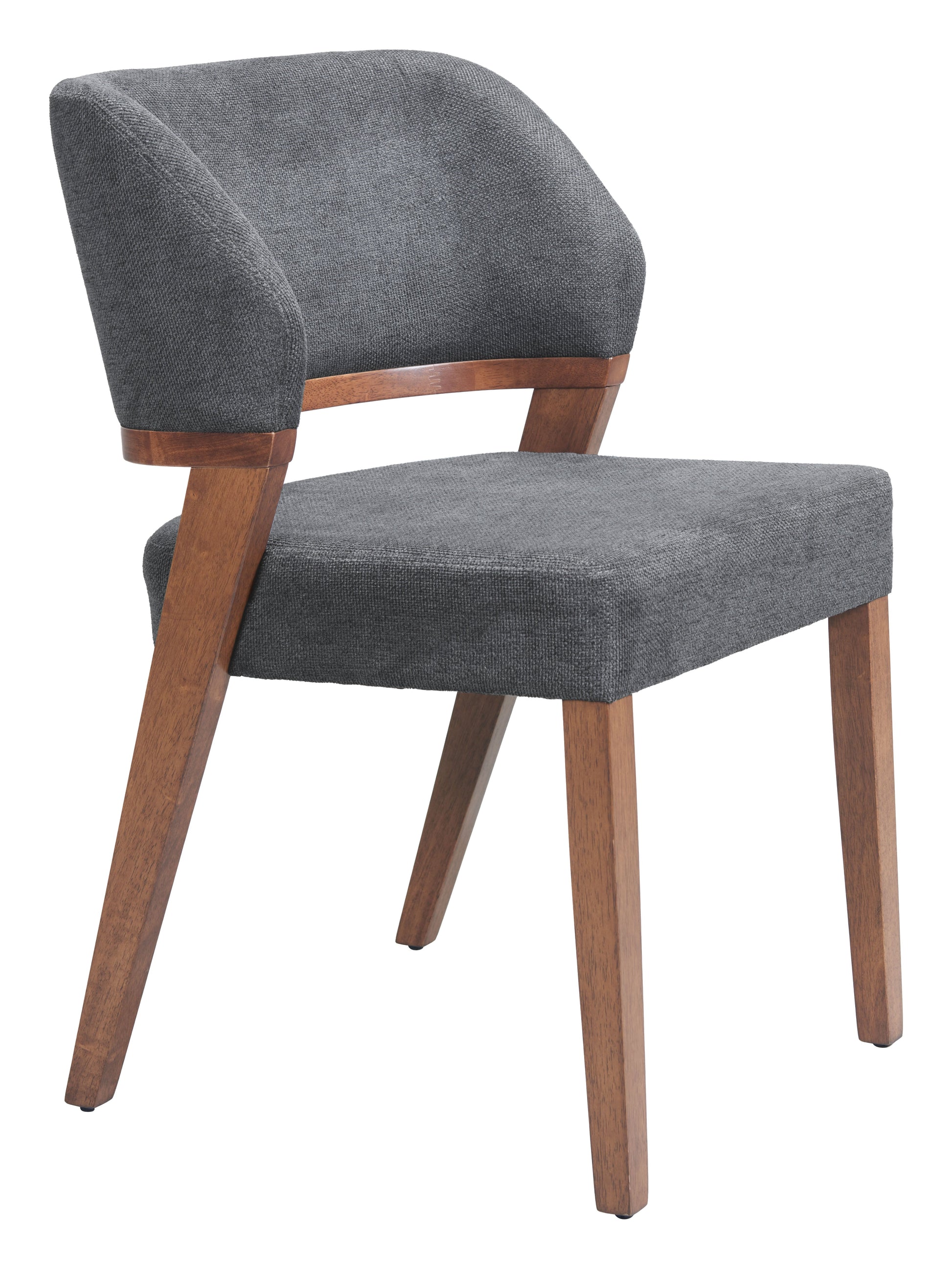 Sunobu Azure Gray & Walnut Dining Chair (Set of 2) - Ornate Home