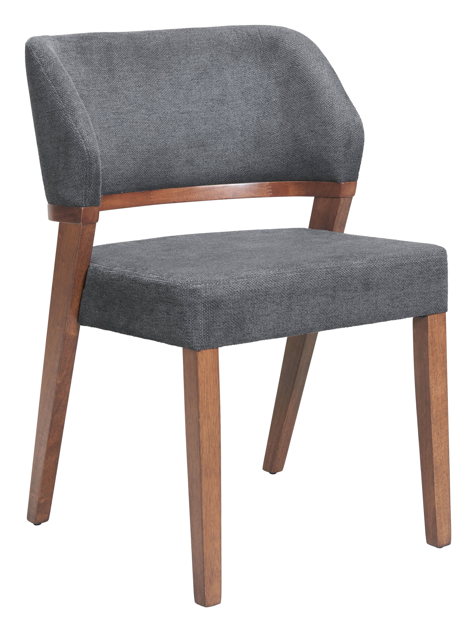 Sunobu Azure Gray & Walnut Dining Chair (Set of 2) - Ornate Home