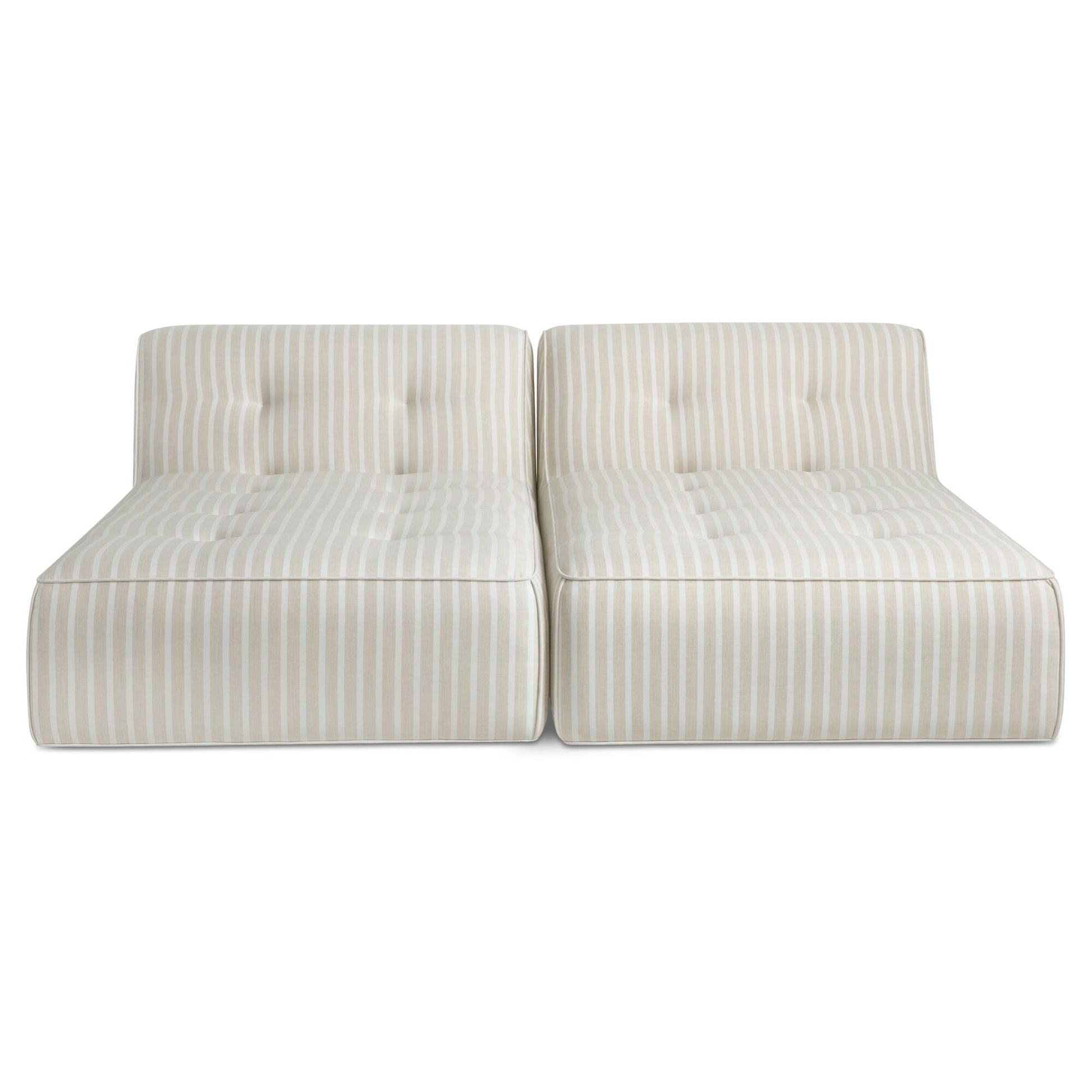 Sunseeker Brown Stripe 2 Piece Outdoor Sun Lounger - Ornate Home