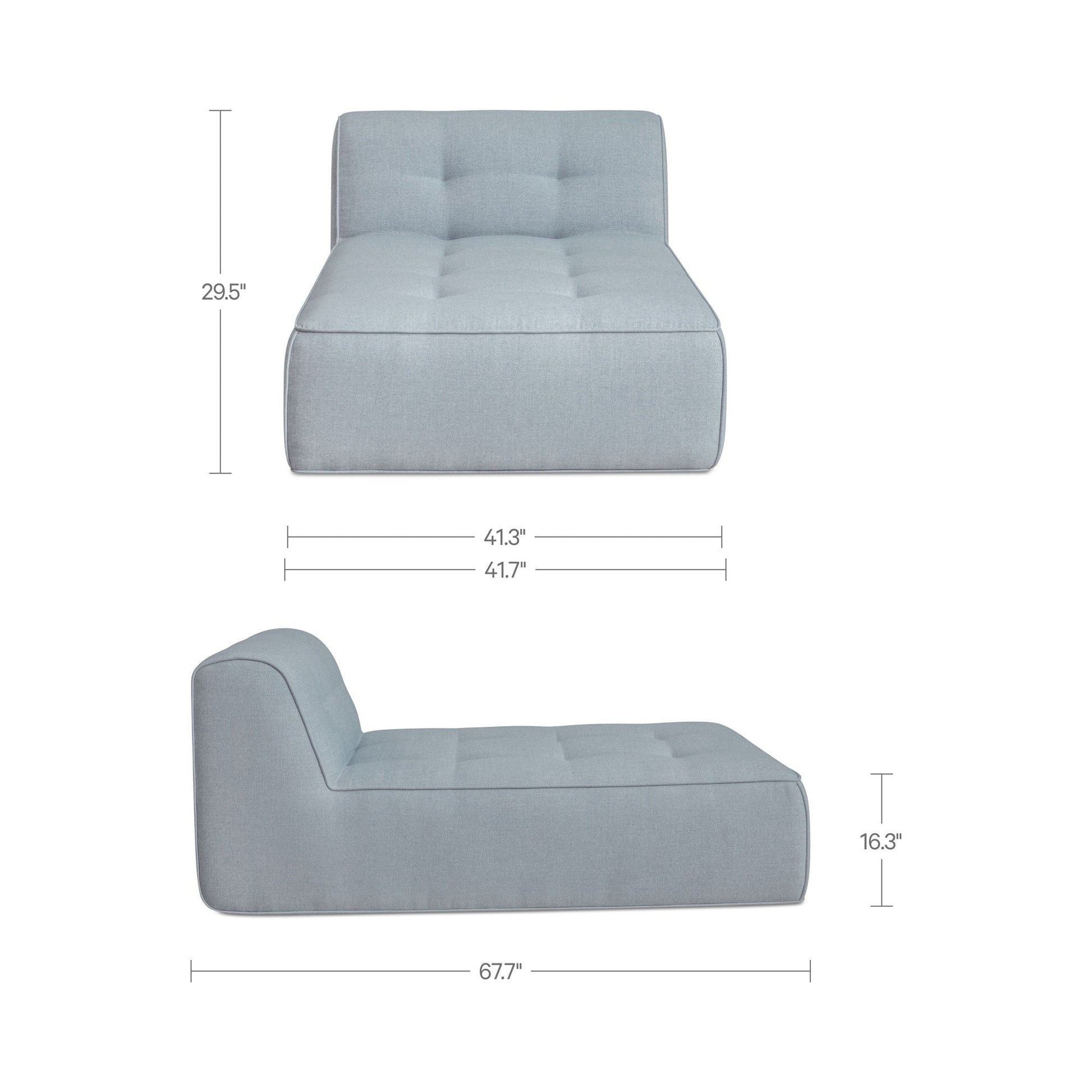 Sunseeker Light Blue Outdoor Chaise - Ornate Home