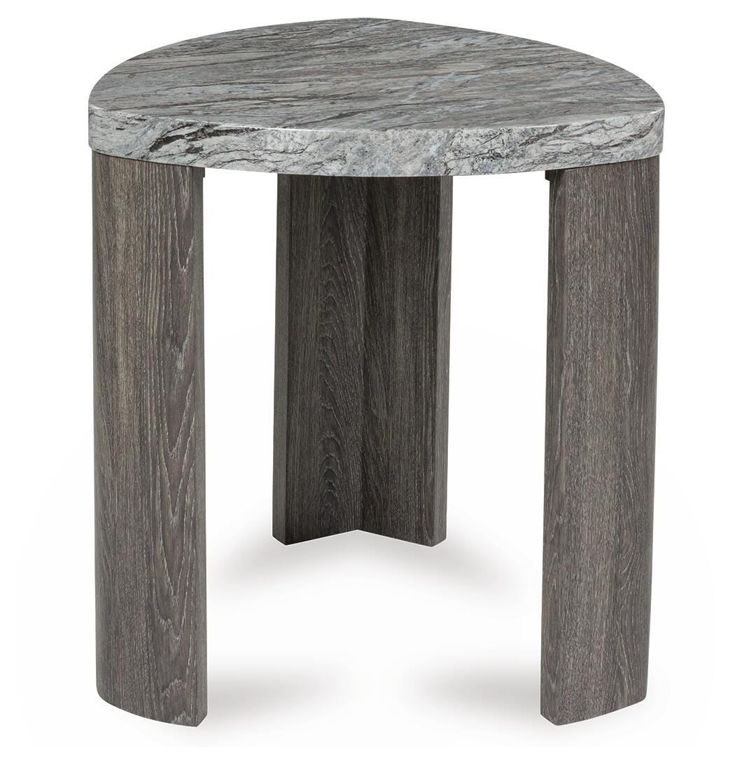 Surmour Gray/Brown Coffee Table and End Table- Viva Furn