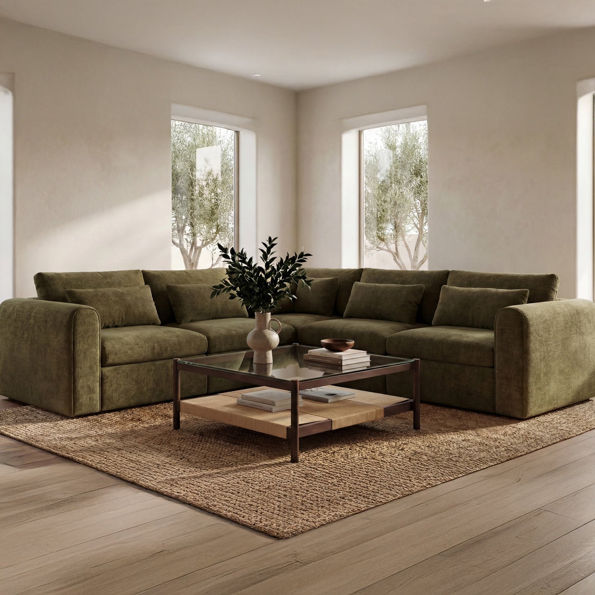 Swift Dark Green Corner Chair - Ornate Home
