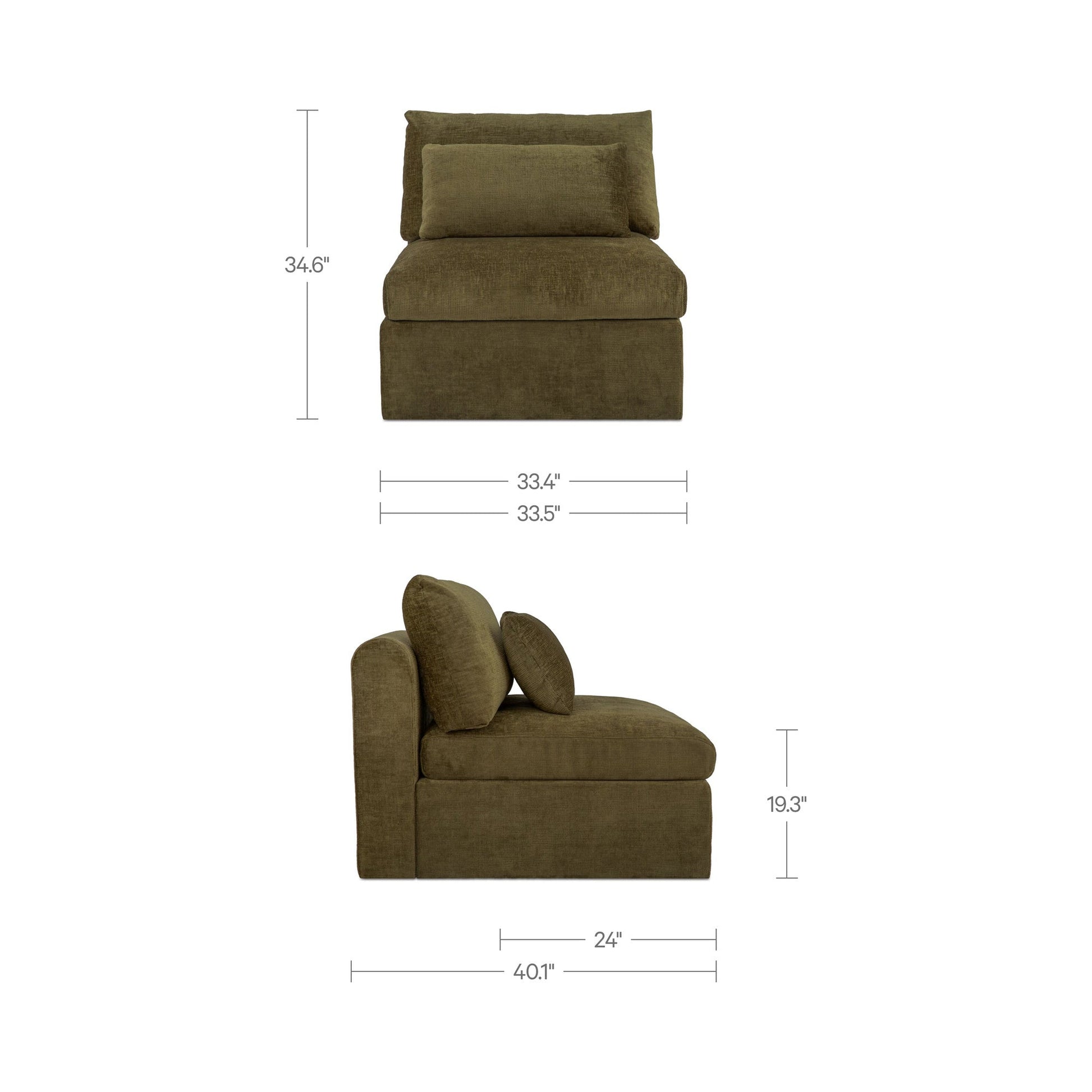 Swift Dark Green Slipper Chair - Ornate Home