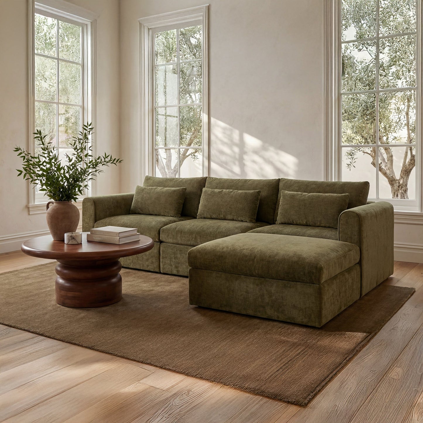 Swift Dark Green Storage Ottoman - Ornate Home