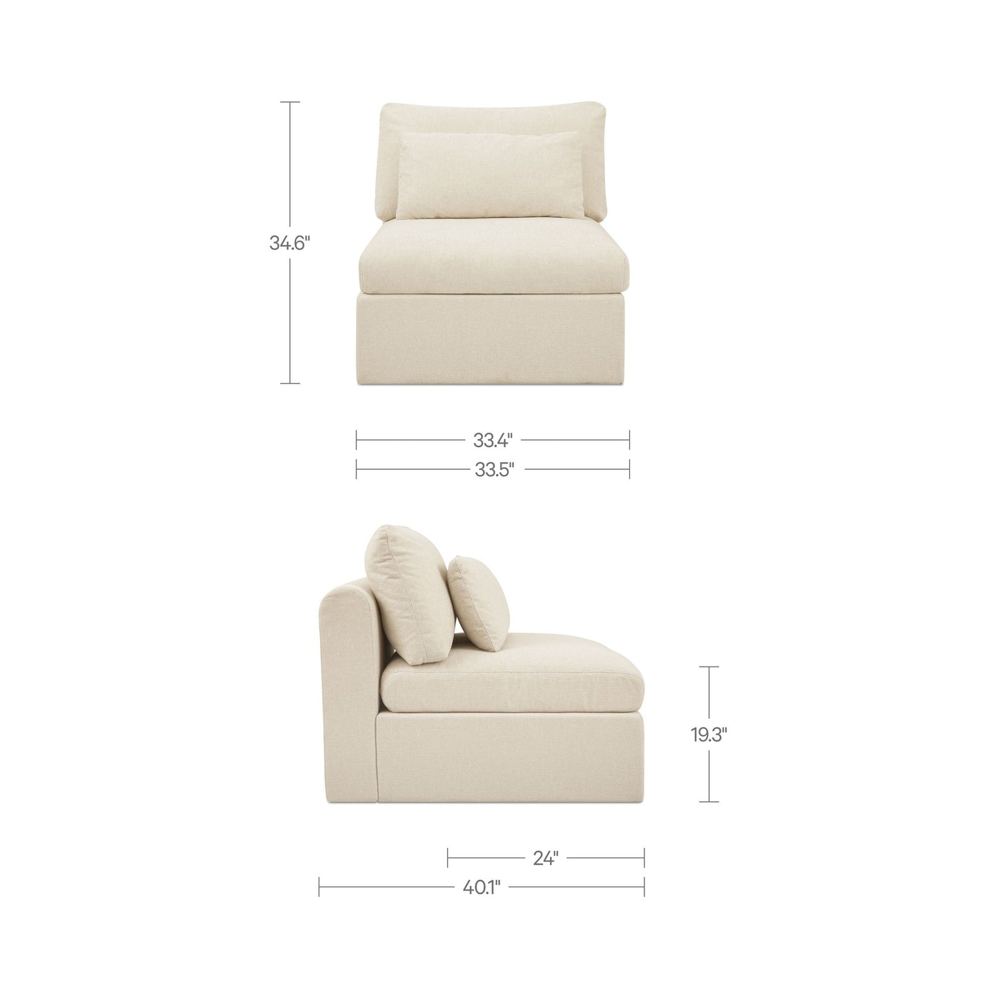Swift Light Beige Slipper Chair - Ornate Home