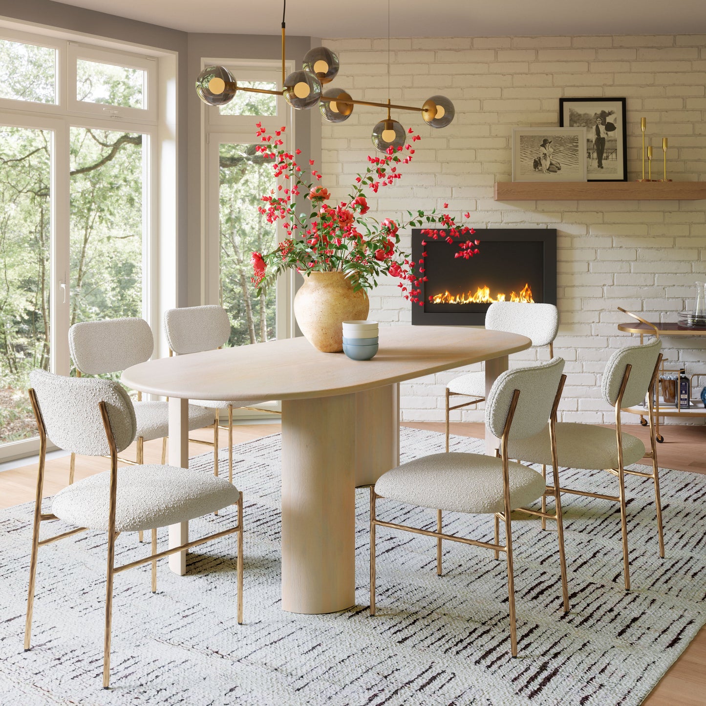 Sydhavnen Cream & Gold Dining Chair - Ornate Home