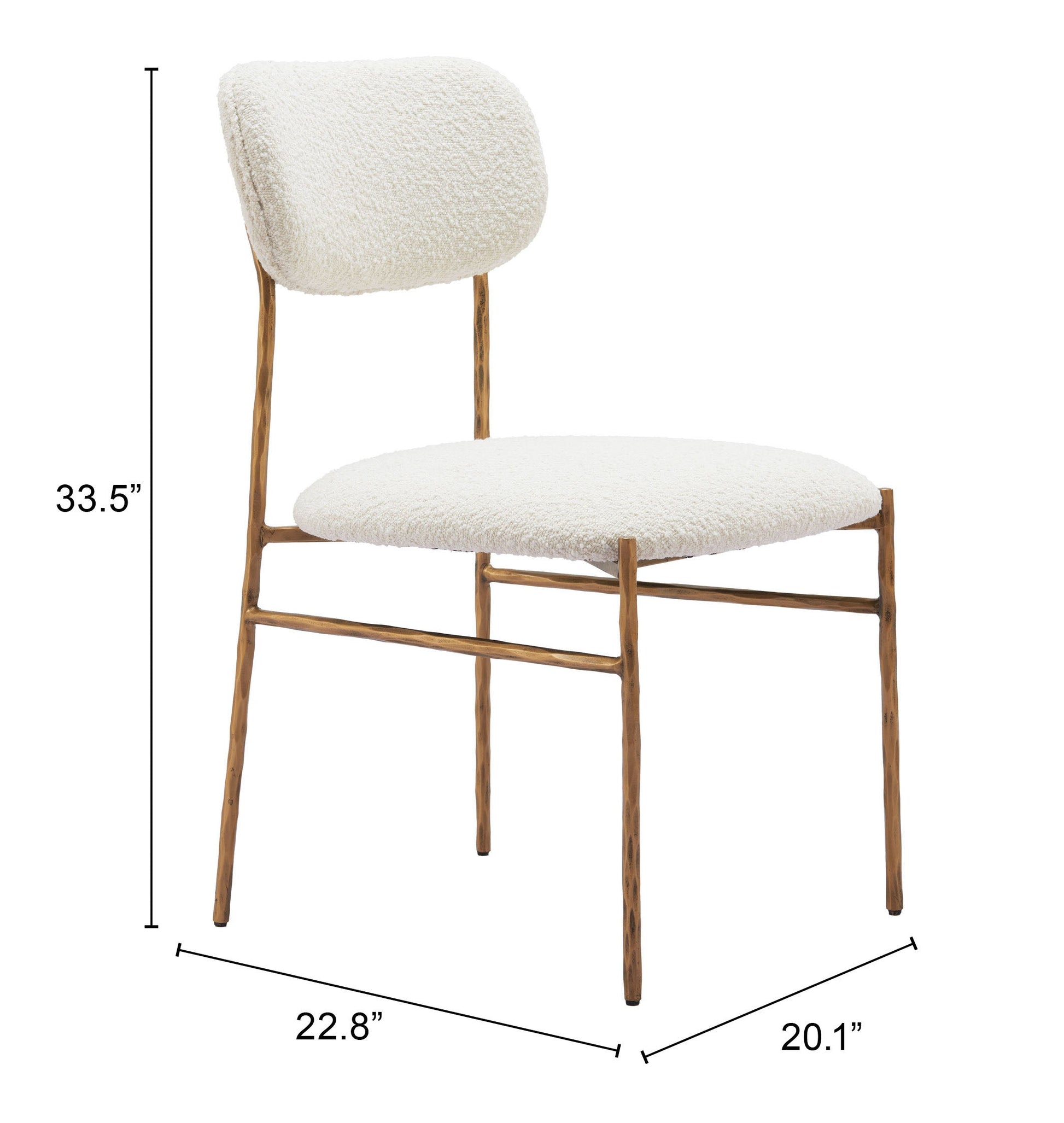 Sydhavnen Cream & Gold Dining Chair - Ornate Home
