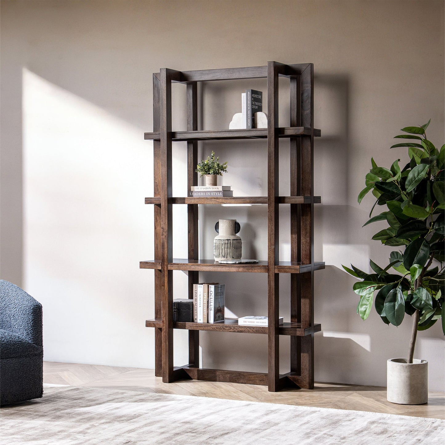 Sydney Bark Brown Bookcase - Ornate Home