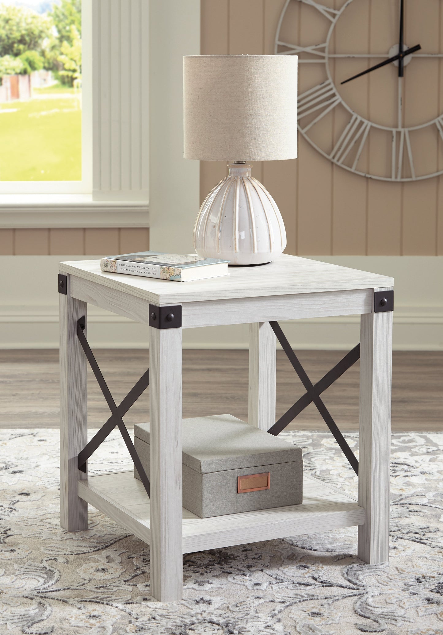 Bayflynn Whitewash Coffee Table and 1 End Table