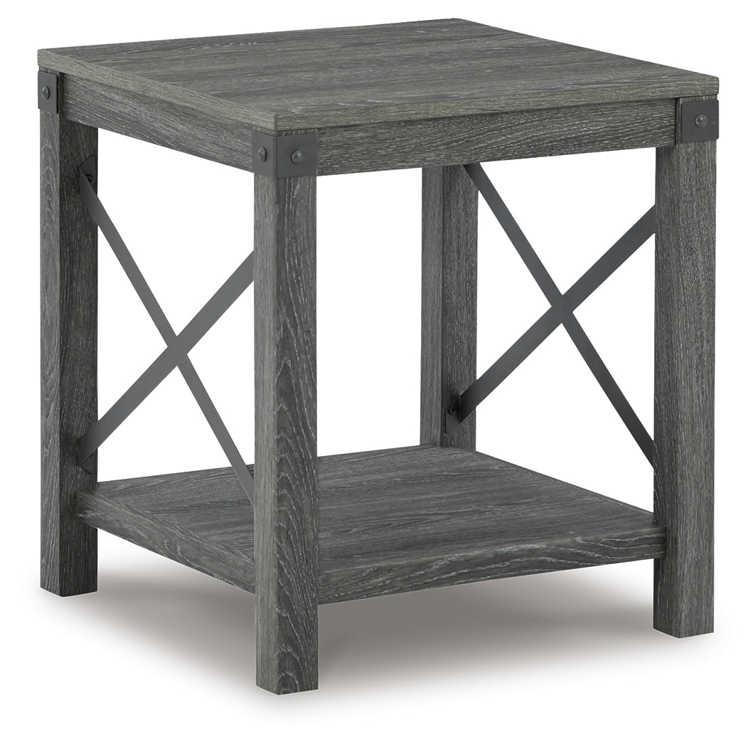 Freedan Grayish Brown End Table