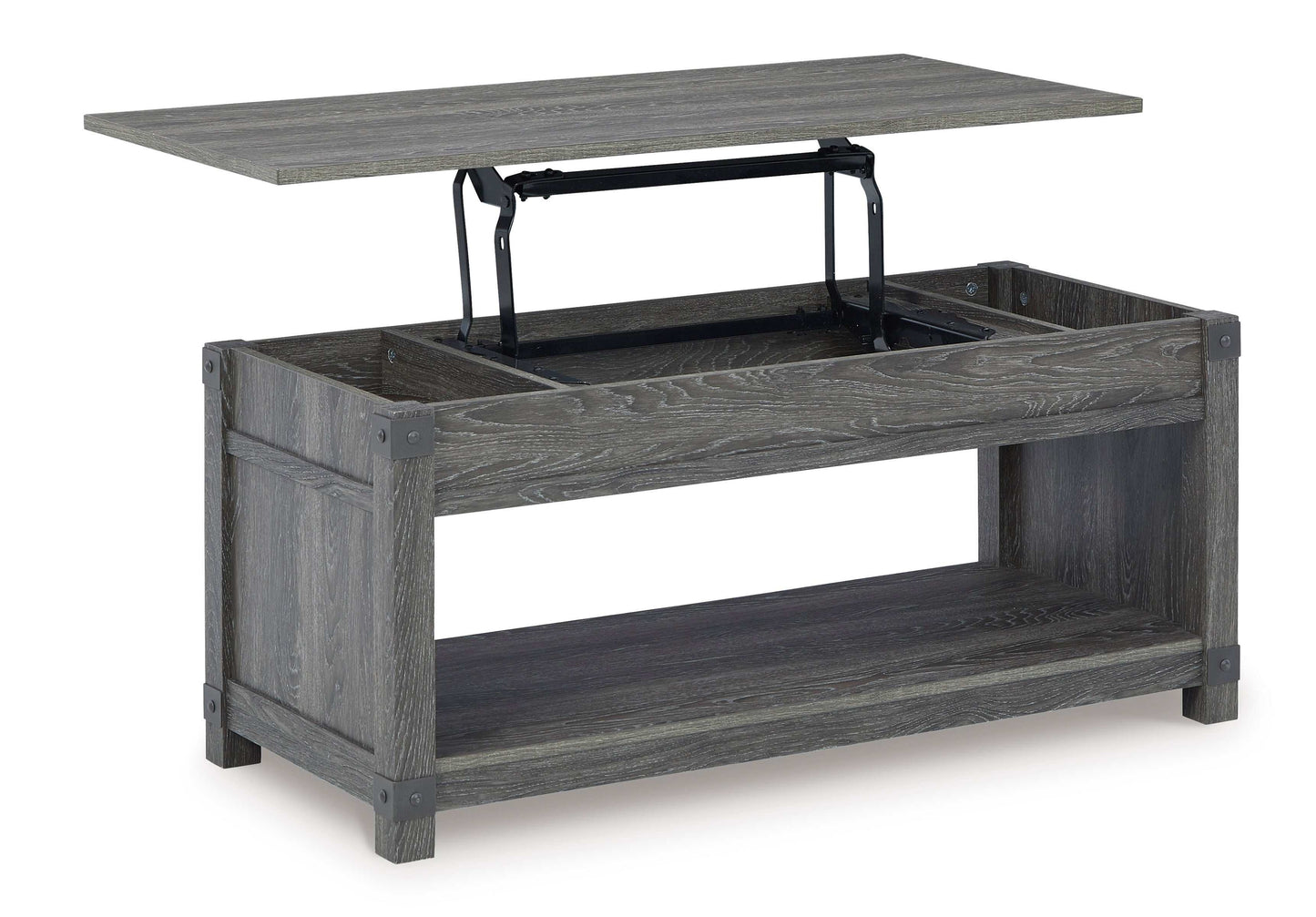 Freedan Grayish Brown Lift Top Coffee Table