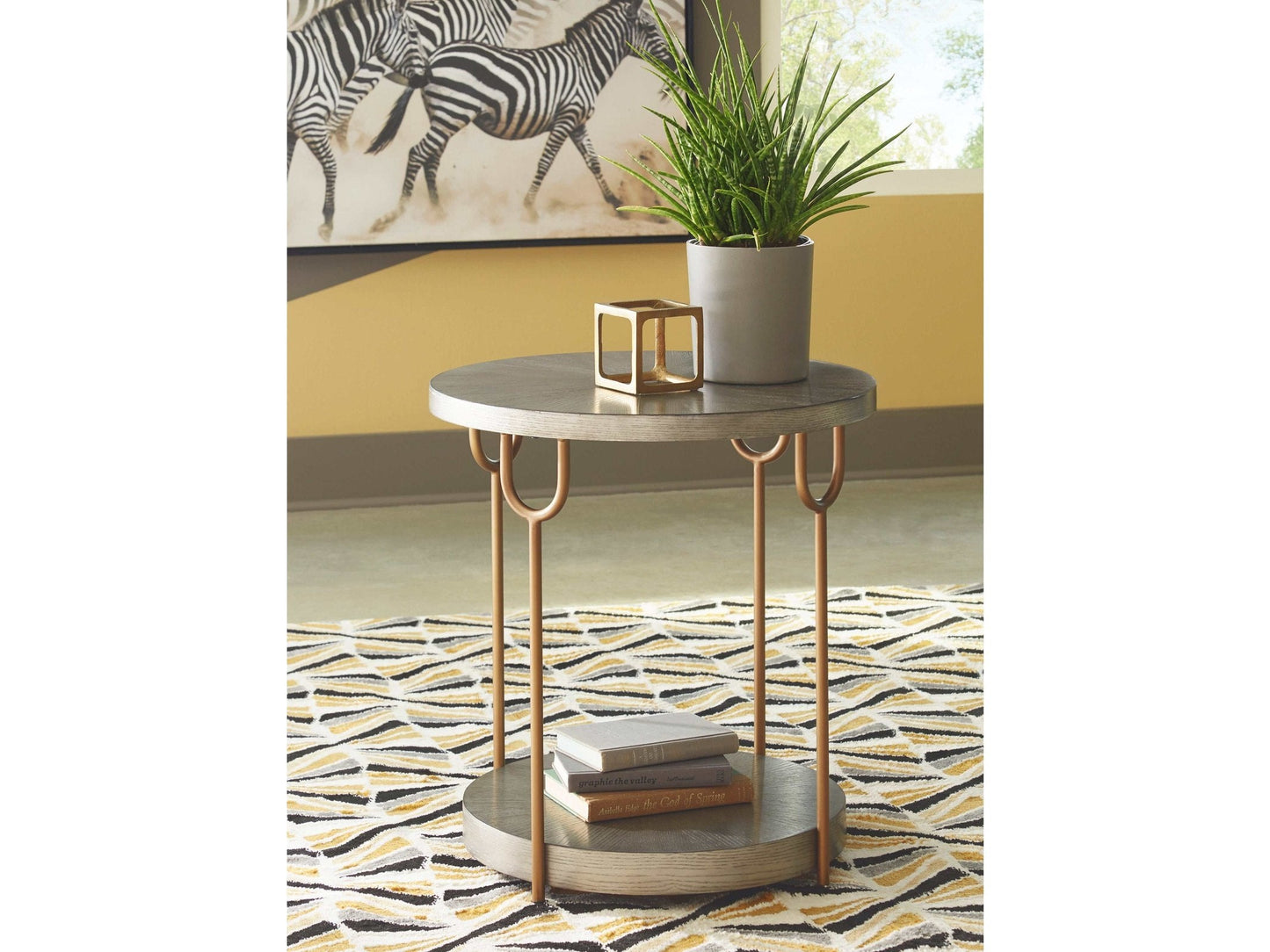 Ranoka Platinum Round End Table