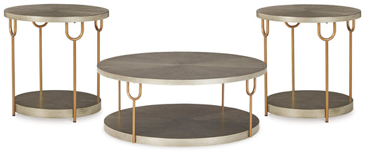 Ranoka Platinum Coffee Table and 2 End Tables