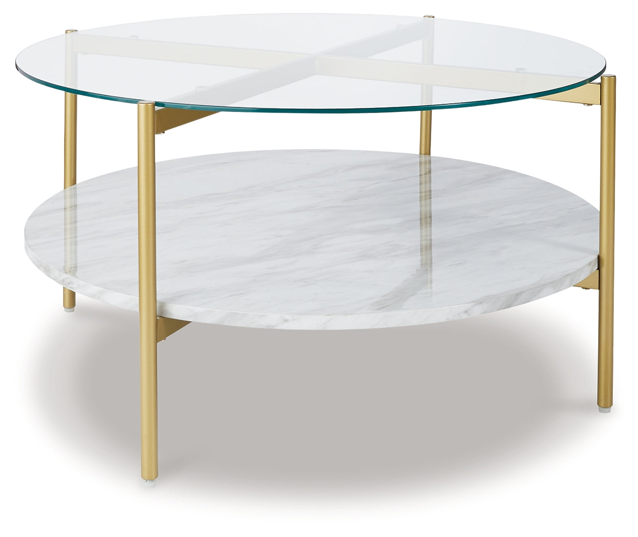 Wynora White/Gold Coffee Table