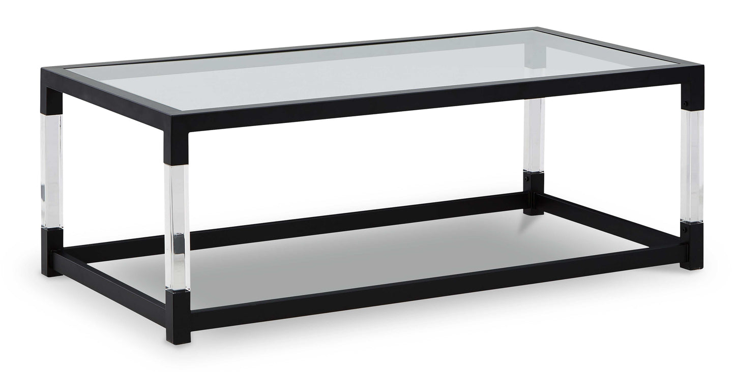 Nallynx Metallic Gray Coffee Table