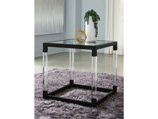 Nallynx Metallic Gray End Table