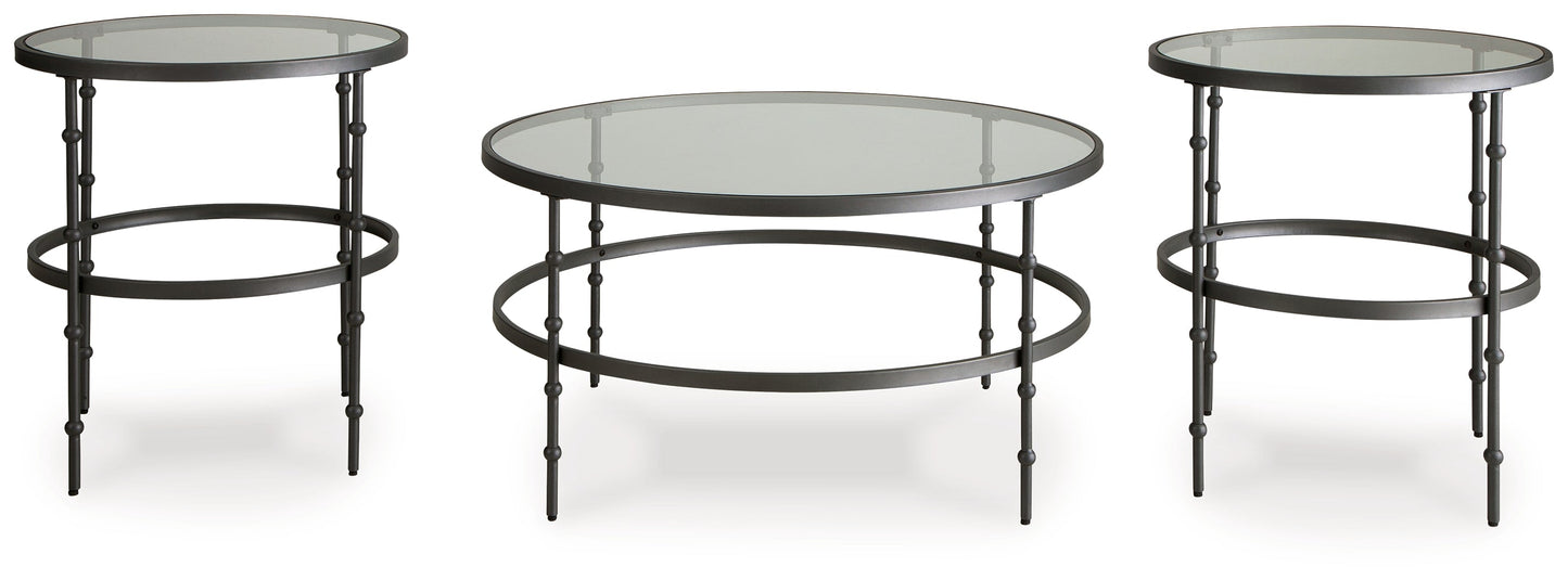 Kellyco Gunmetal Occasional Table Set (Set of 3)