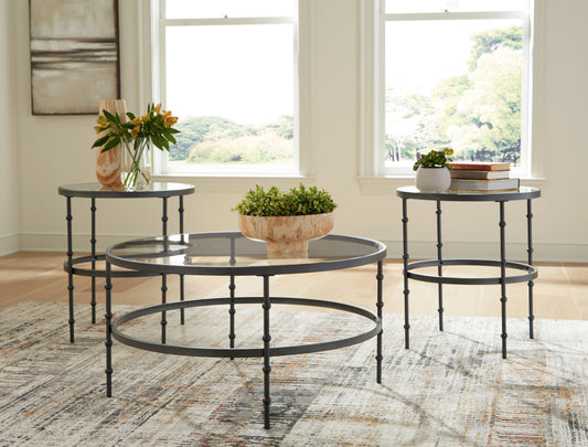 Kellyco Gunmetal Occasional Table Set (Set of 3)