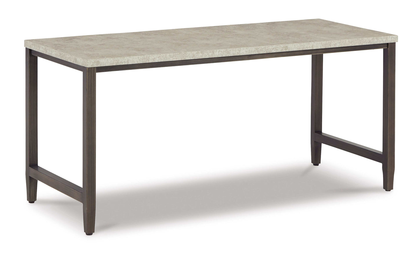 Shybourne Gray & Aged Bronze Over Ottoman Coffee Table