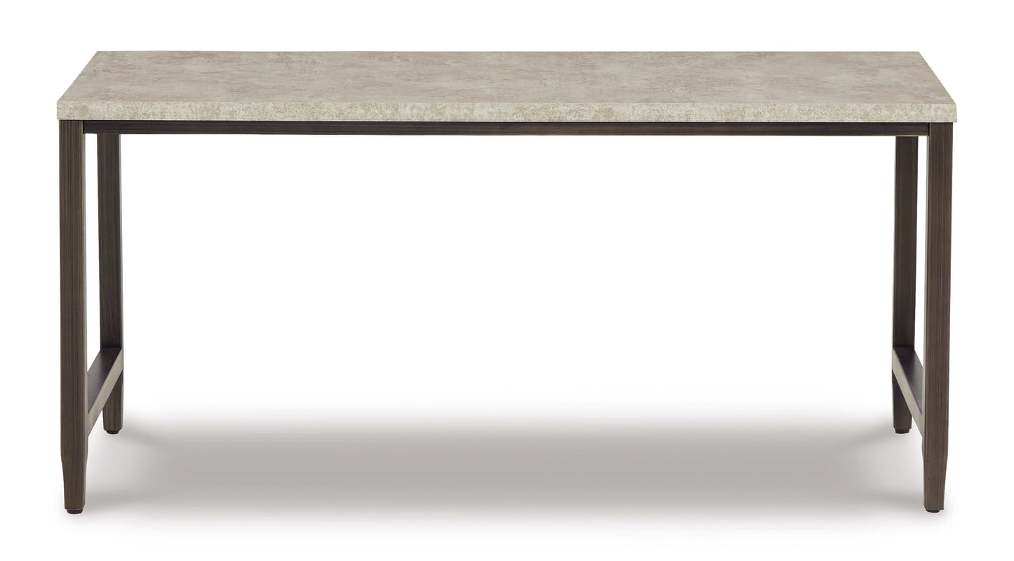 Shybourne Gray & Aged Bronze Over Ottoman Coffee Table