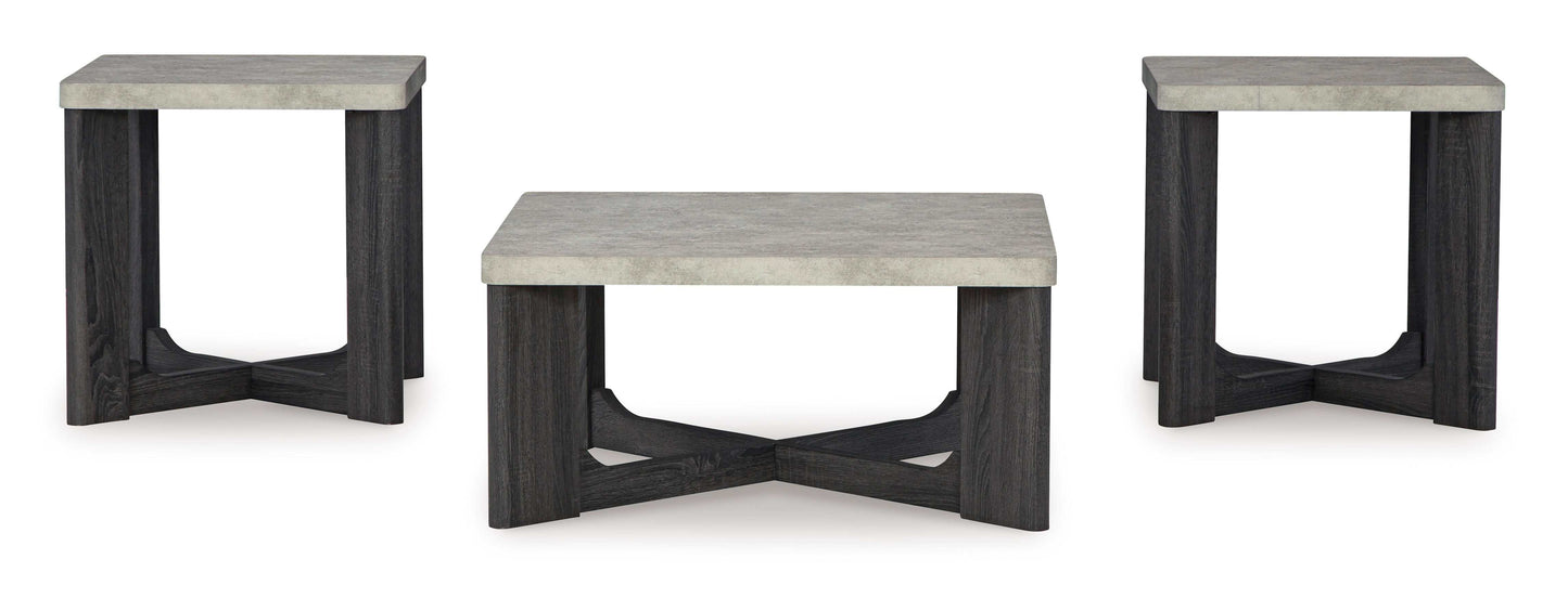 Sharstorm Two-Tone Gray Table (Set of 3)