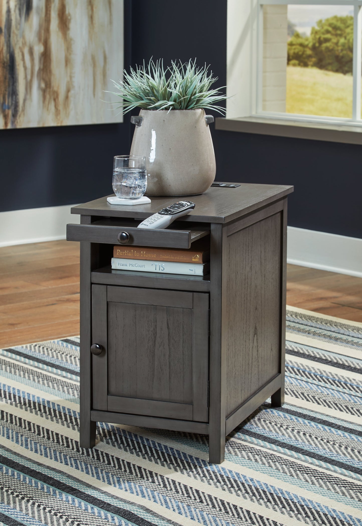 Treytown Gray Chairside End Table