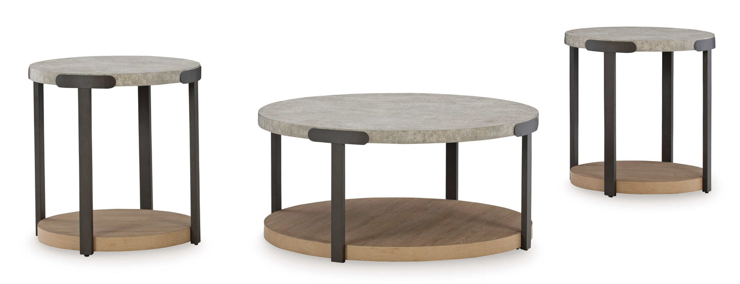 Darthurst Light Brown Coffee Table Set (Set of 3)