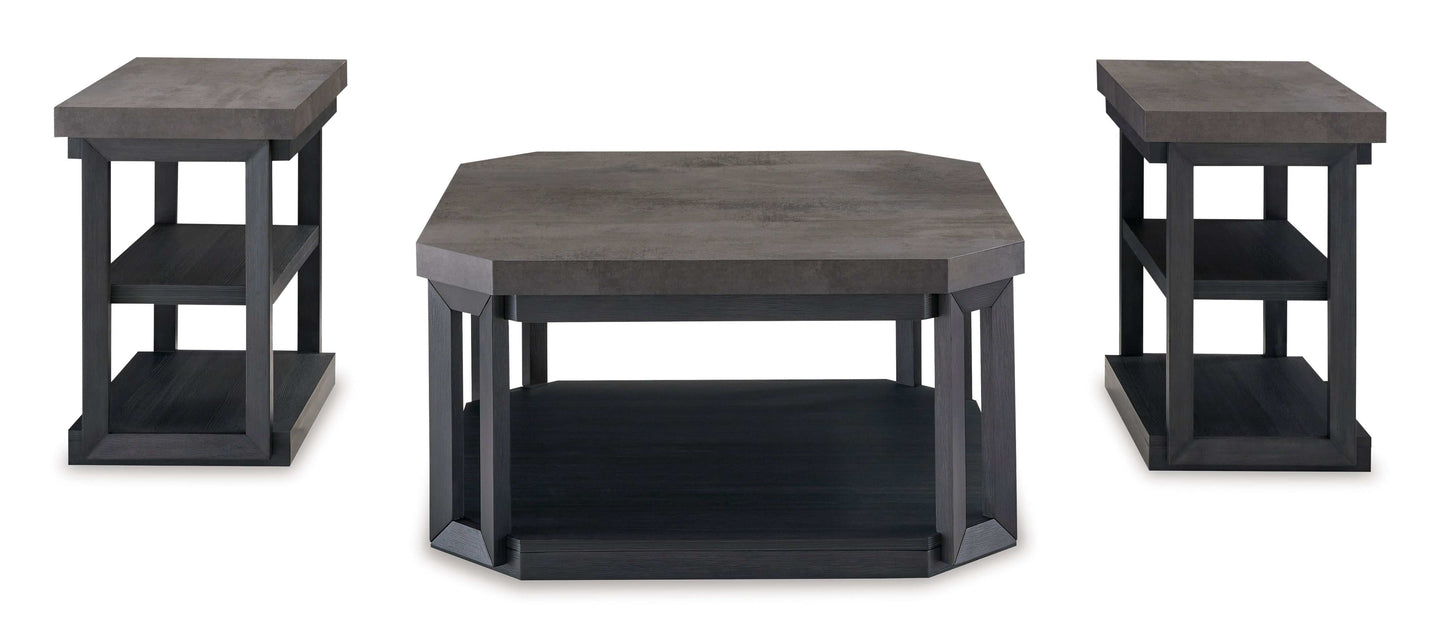 Bonilane Black/Gray Coffee Table Set (Set of 3)
