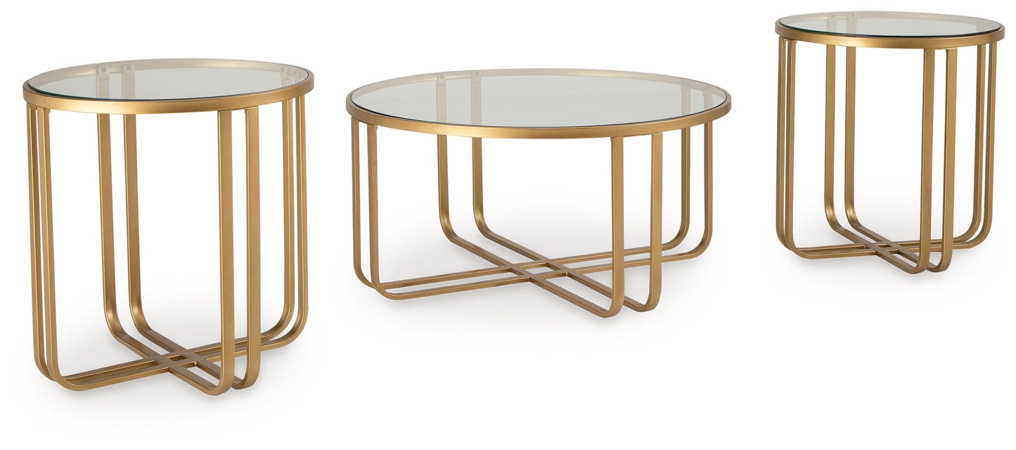 Milloton Gold Occasional Table Set (Set of 3)