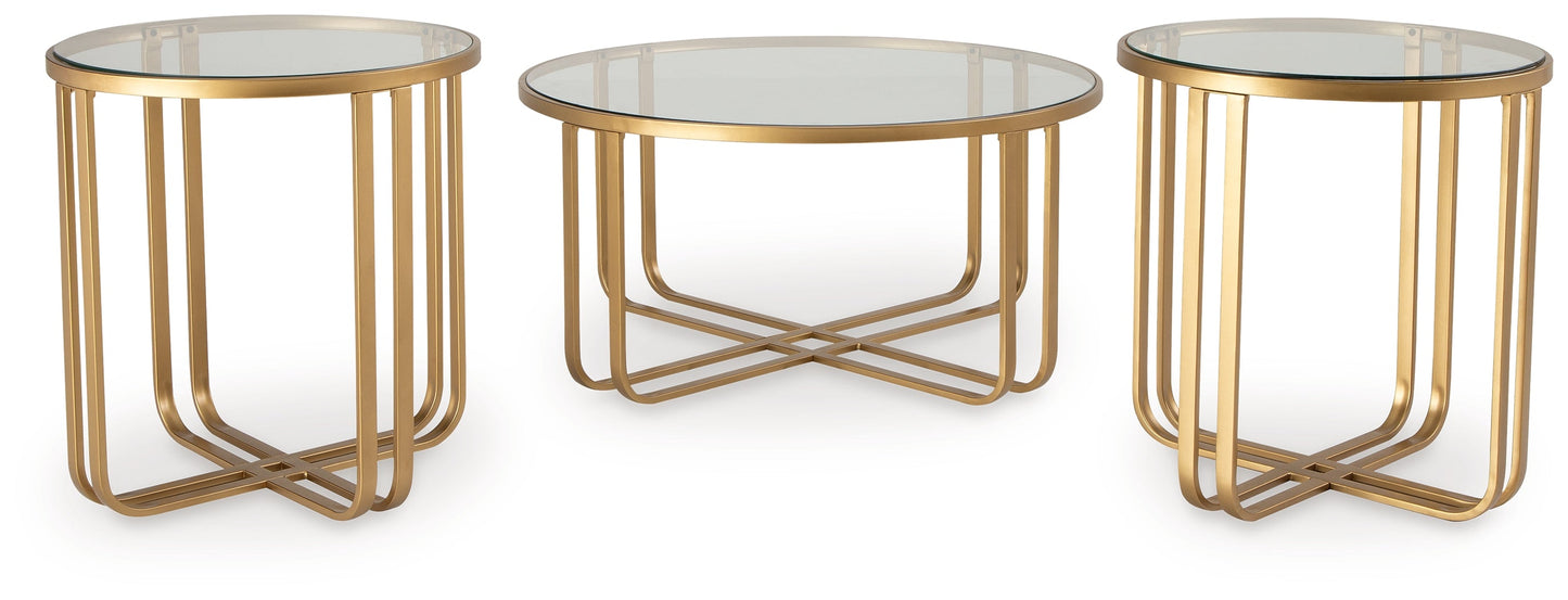 Milloton Gold Occasional Table Set (Set of 3)