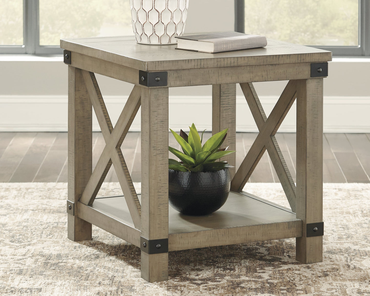 Aldwin Gray Coffee Table and 2 End Tables