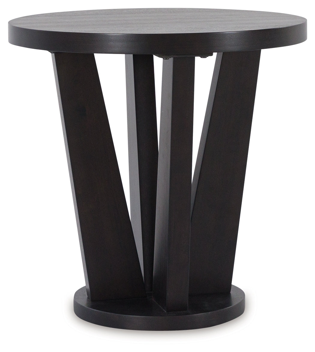 Chasinfield Dark Brown End Table