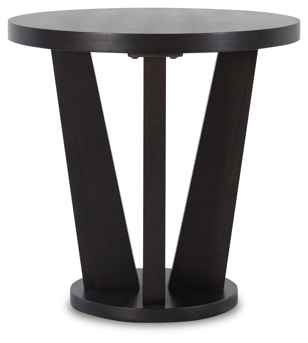 Chasinfield Dark Brown End Table