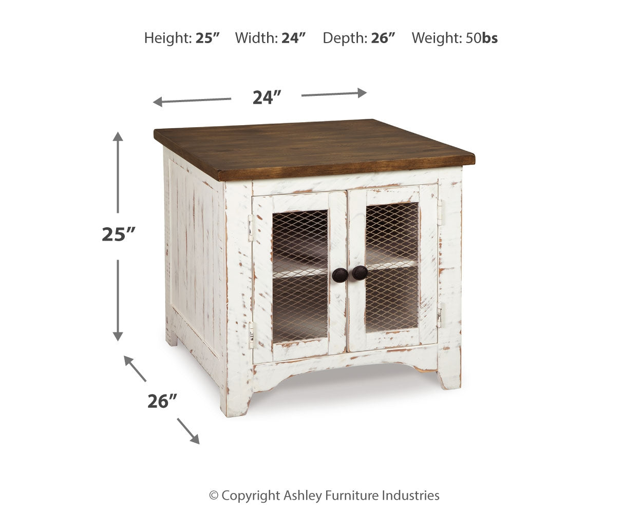 Wystfield White Coffee Table and 2 End Tables